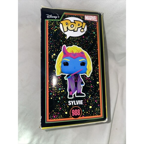 Funko POP Marvel Sylvie Loki #988 Blacklight Special Edition New Box Damage - Picture 6 of 8